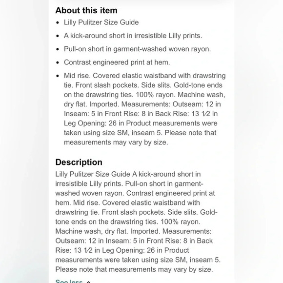 Lilly Pulitzer Katura 5” Multicolored Shorts Size XS - Picture 7 of 9